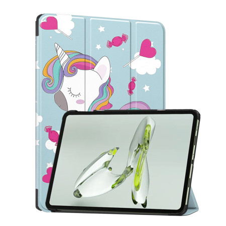 Husa tableta compatibila OnePlus Pad Go, FoldPro cu Microfibra, Auto Sleep/Wake, Unicorn