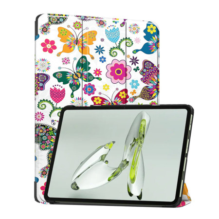 Husa tableta compatibila OnePlus Pad Go, FoldPro cu Microfibra, Auto Sleep/Wake, Butterfly