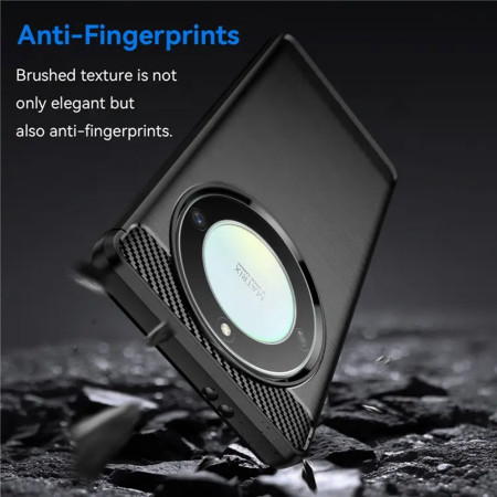 Husa Carbon compatibila Honor Magic 6 Lite, Tech Protect AntiSoc, Negru