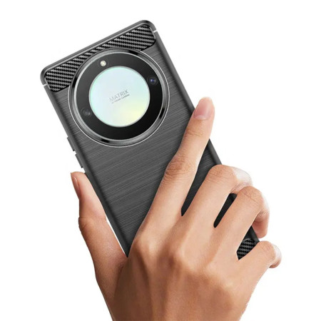 Husa Carbon compatibila Honor Magic 6 Lite, Tech Protect AntiSoc, Negru