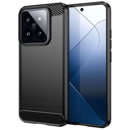 Husa Carbon compatibila Xiaomi 14 Pro, Tech Protect AntiSoc, Negru