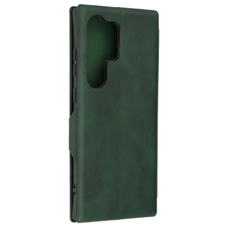 Husa tip carte pentru Samsung Galaxy S24 Ultra, Techsuit, Inchidere Magnetica, Green