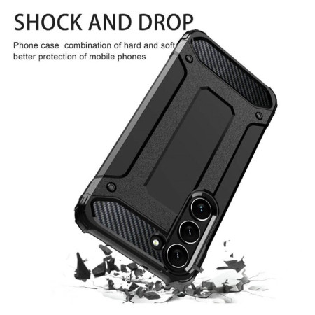 Husa telefon compatibila Samsung Galaxy S24 Plus, Tech Hybrid Armor, Negru 