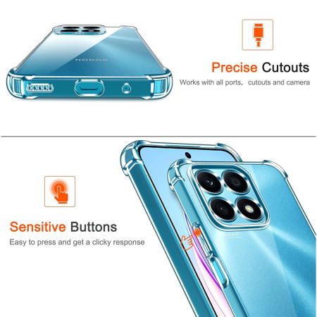Husa Antisoc compatibila Honor X8a, PRO AirBag, Clear