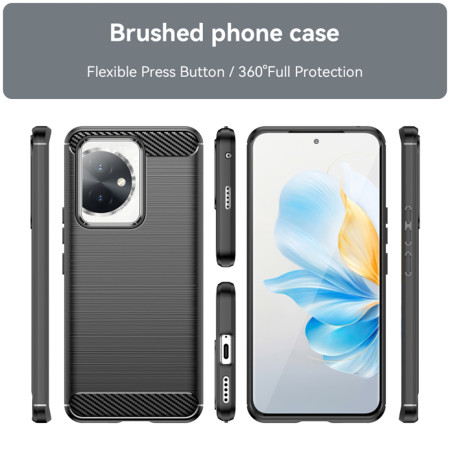 Husa Carbon compatibila Honor 100, Tech Protect AntiSoc, Negru