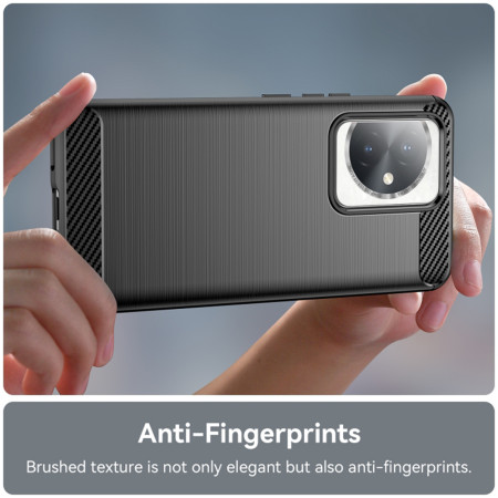 Husa Carbon compatibila Honor 100, Tech Protect AntiSoc, Negru
