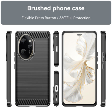 Husa Carbon compatibila Honor 100 Pro, Tech Protect AntiSoc, Negru