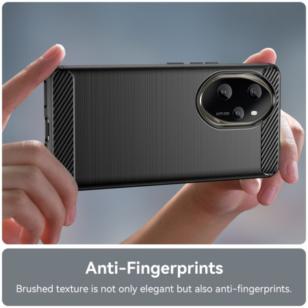 Husa Carbon compatibila Honor 100 Pro, Tech Protect AntiSoc, Negru