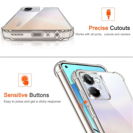Husa Antisoc compatibila Realme 10 4G, PRO AirBag, Clear