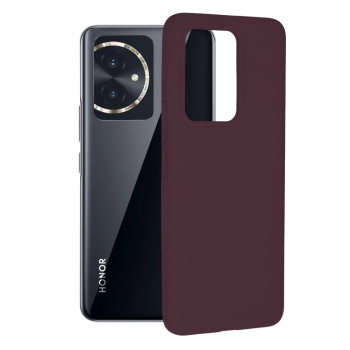 Husa de telefon compatibila Honor 100, Antiamprenta, Interior Microfibra, Camera Extra Pro, Plum Violet