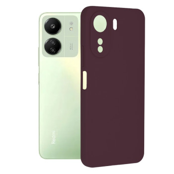 Husa de telefon compatibila Xiaomi Redmi 13C, Antiamprenta, Interior Microfibra, Camera Extra Pro, Plum Violet