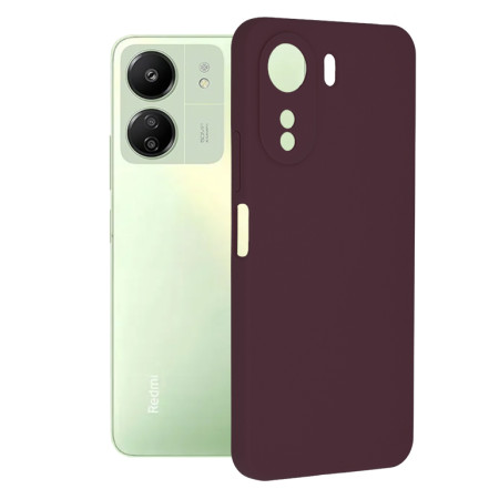 Husa de telefon compatibila Xiaomi Redmi 13C, Antiamprenta, Interior Microfibra, Camera Extra Pro, Plum Violet