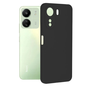 Husa de telefon compatibila Xiaomi Redmi 13C, Antiamprenta, Interior Microfibra, Camera Extra Pro, Black