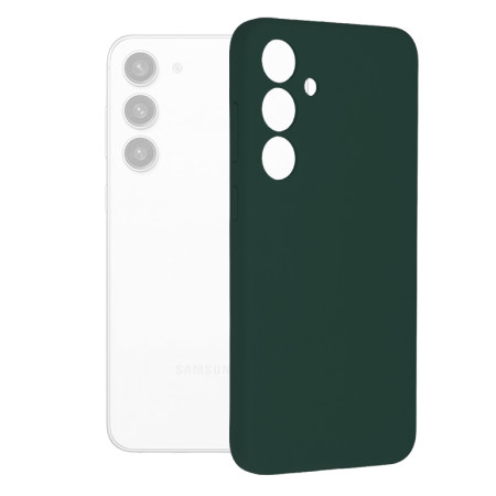 Husa de telefon compatibila Samsung Galaxy S24 Plus, Antiamprenta, Interior Microfibra, Camera Extra Pro, Dark Green