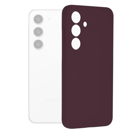 Husa de telefon compatibila Samsung Galaxy S24, Antiamprenta, Interior Microfibra, Camera Extra Pro, Plum Violet