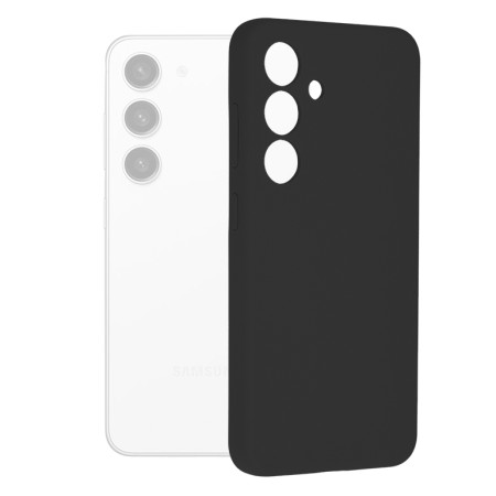 Husa de telefon compatibila Samsung Galaxy S24, Antiamprenta, Interior Microfibra, Camera Extra Pro, Black