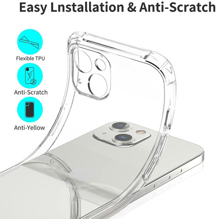 Husa Antisoc compatibila Apple iPhone 15 Plus, PRO AirBag, Clear