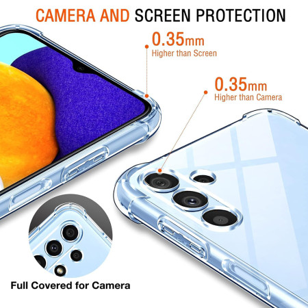 Husa Antisoc compatibila Samsung Galaxy A13 5G / A04S, PRO AirBag, Clear