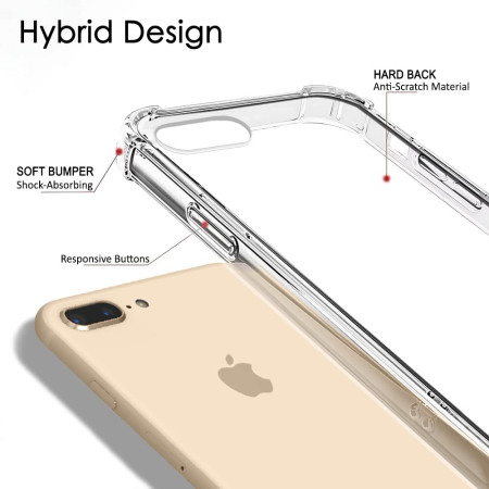Husa Antisoc compatibila Apple iPhone 7 Plus / 8 Plus, PRO AirBag, Clear