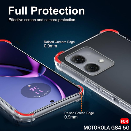 Husa Antisoc compatibila Motorola Moto G84, PRO AirBag, Clear