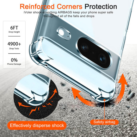 Husa Antisoc compatibila Google Pixel 8a, PRO AirBag, Clear