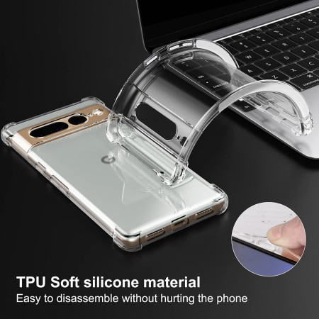 Husa Antisoc compatibila Google Pixel 7 Pro, PRO AirBag, Clear