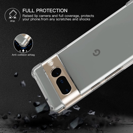 Husa Antisoc compatibila Google Pixel 7 Pro, PRO AirBag, Clear
