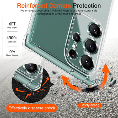 Husa Antisoc compatibila Samsung Galaxy S23 Ultra, PRO AirBag, Clear