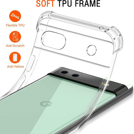 Husa Antisoc compatibila Google Pixel 6a, PRO AirBag, Clear