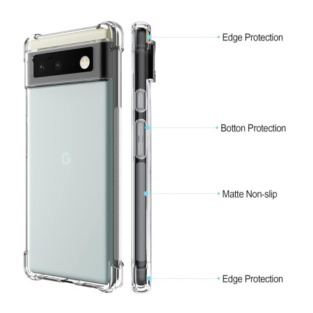 Husa Antisoc compatibila Google Pixel 6 Pro, PRO AirBag, Clear