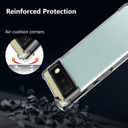 Husa Antisoc compatibila Google Pixel 6 Pro, PRO AirBag, Clear