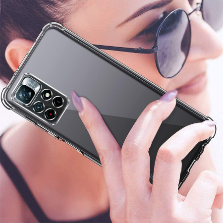 Husa Antisoc compatibila Xiaomi Redmi Note 11 / Note 11S, PRO AirBag, Clear
