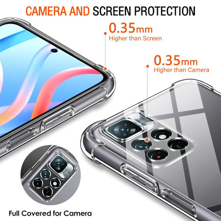 Husa Antisoc compatibila Xiaomi Redmi Note 11 / Note 11S, PRO AirBag, Clear