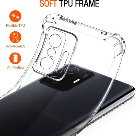 Husa Antisoc compatibila Xiaomi 11T / 11T Pro, PRO AirBag, Clear