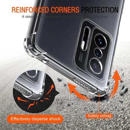 Husa Antisoc compatibila Xiaomi 11T / 11T Pro, PRO AirBag, Clear