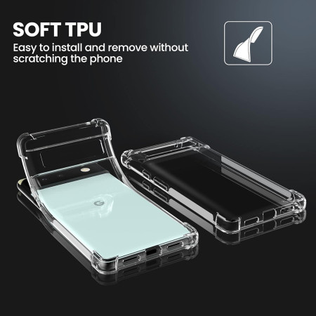 Husa Antisoc compatibila Google Pixel 6, PRO AirBag, Clear