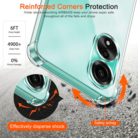 Husa Antisoc compatibila Oppo A78 4G, PRO AirBag, Clear