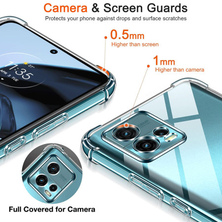 Husa Antisoc compatibila Motorola Moto G72, PRO AirBag, Clear