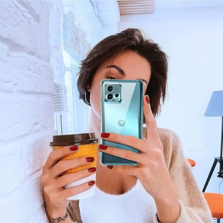 Husa Antisoc compatibila Motorola Moto G72, PRO AirBag, Clear