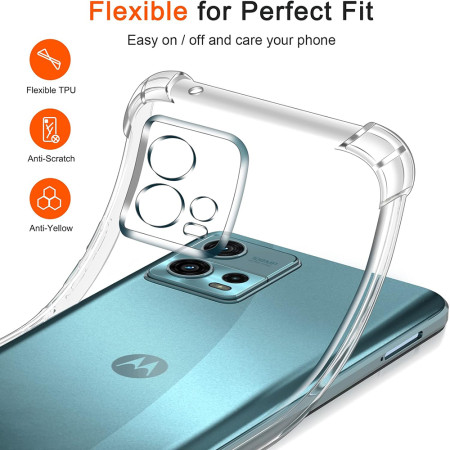 Husa Antisoc compatibila Motorola Moto G72, PRO AirBag, Clear