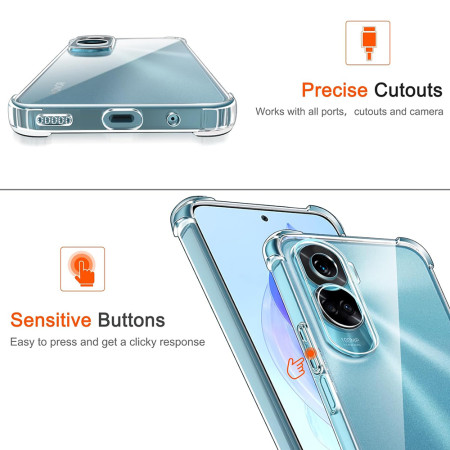 Husa Antisoc compatibila Honor 90 Lite, PRO AirBag, Clear