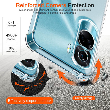Husa Antisoc compatibila Honor 90 Lite, PRO AirBag, Clear