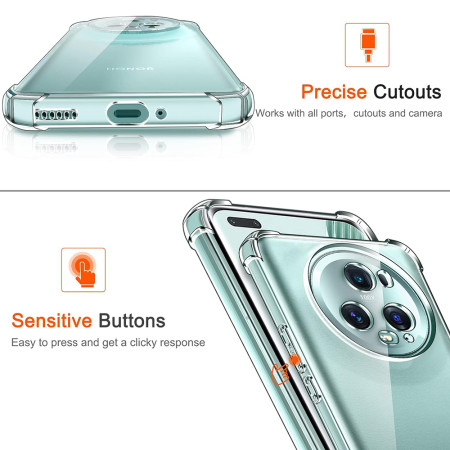 Husa Antisoc compatibila Honor Magic 5 Pro, PRO AirBag, Clear