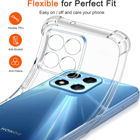 Husa Antisoc compatibila Honor X6 / X8 5G / 70 Lite, PRO AirBag, Clear