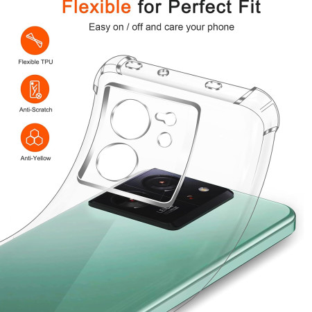 Husa Antisoc compatibila Xiaomi 13T / 13T Pro, PRO AirBag, Clear