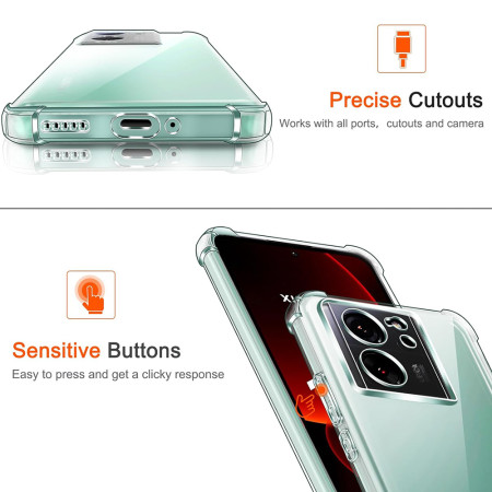 Husa Antisoc compatibila Xiaomi 13T / 13T Pro, PRO AirBag, Clear