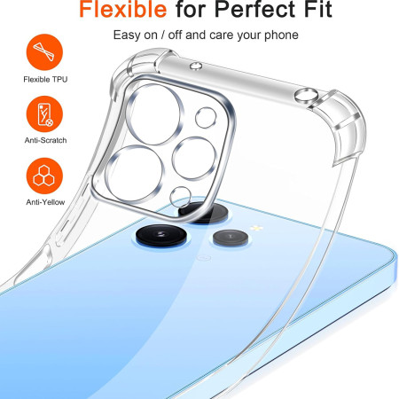 Husa Antisoc compatibila Xiaomi Redmi 12, PRO AirBag, Clear