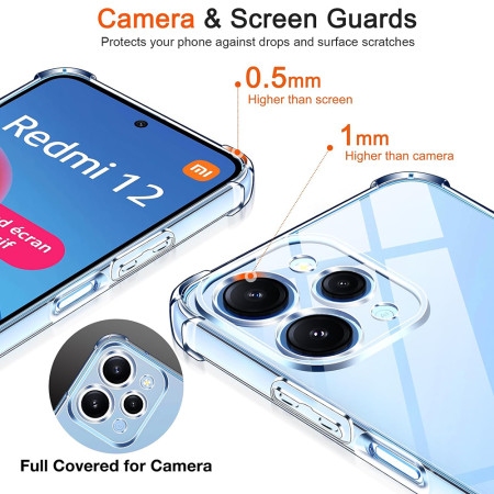 Husa Antisoc compatibila Xiaomi Redmi 12, PRO AirBag, Clear