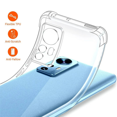 Husa Antisoc compatibila Xiaomi 12 / 12X, PRO AirBag, Clear