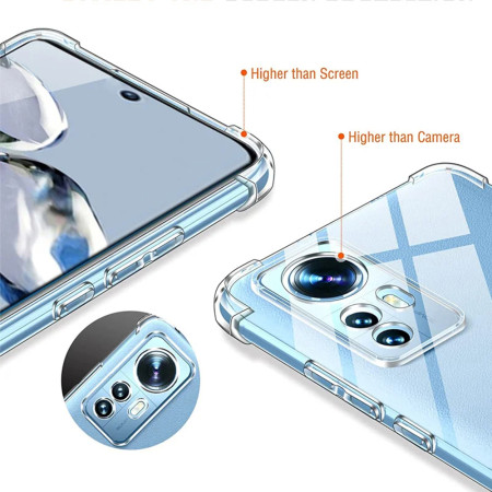 Husa Antisoc compatibila Xiaomi 12 / 12X, PRO AirBag, Clear